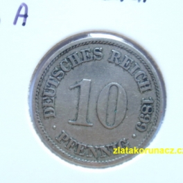 Německo - 10 Reich Pfennig 1899 A