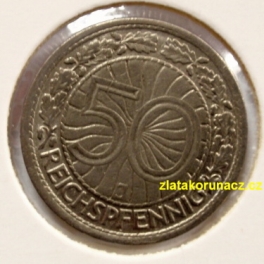 Německo - 50 Reichspfennig 1928 J