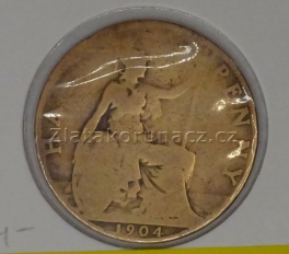 Anglie - 1/2 penny 1904
