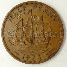 Anglie - 1/2 penny 1964 