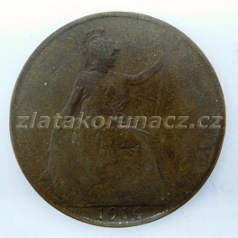 Anglie - 1 penny 1914