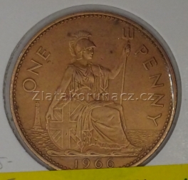 Anglie - 1 penny 1966 
