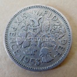 Anglie - 6 pence  1953 