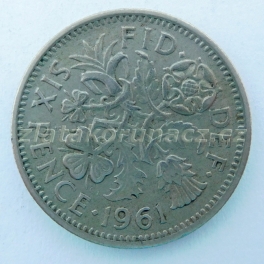 Anglie - 6 Pence 1961 