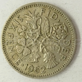 Anglie - 6 Pence 1962 