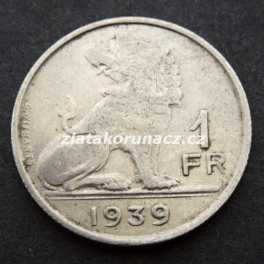 Belgie - 1 frank 1939 Belgique....