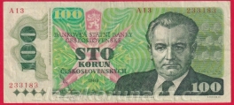 Československo - 100 korun 1989 A-13