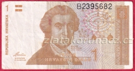 Chorvatsko - 1 Dinar 1991