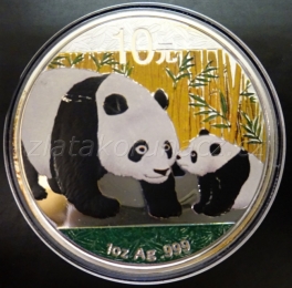 Čína - 10 Yen 2011 - Panda - 1 Oz