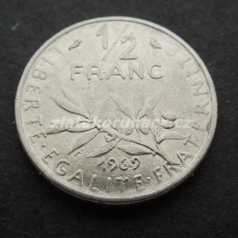 Francie - 1/2 franc 1969