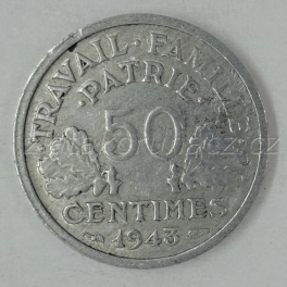 Francie - 50 centimes 1943