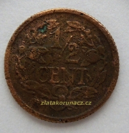 Holandsko - 1/2 cent 1915