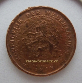 Holandsko - 1/2 cent 1938