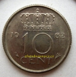 Holandsko - 10 cent 1962