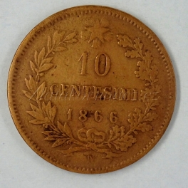 Itálie - 10 centesimi 1866 N
