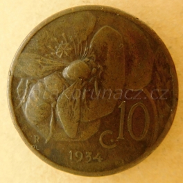 Itálie - 10 centesimi 1934 R