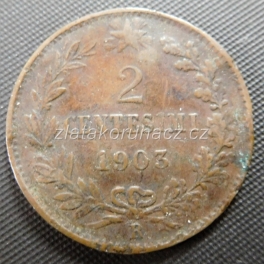 Itálie - 2 centesimi 1903 R