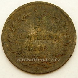 Itálie - 5 centesimi 1862 N