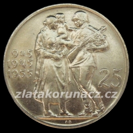 1955 - 25Kčs-10 .výr.osvobození ČSR