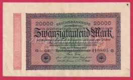 Německo - 20.000 mark 20.2.1923 - série G-OE