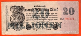 Německo - 20.000.000 mark 25.7.1923 - série 16J