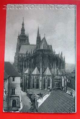 Praha - Chrám sv. Víta, pohled zezadu