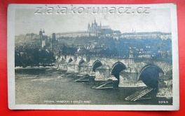 Praha - Hradčany, Karlův most, pohled zleva