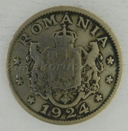 Rumunsko - 1 leu 1924 - vlnovka