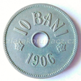 Rumunsko - 10 bani 1906