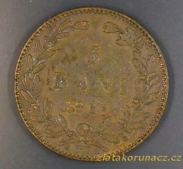 Rumunsko - 5 bani 1867