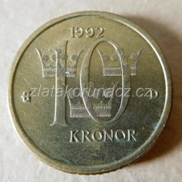 Švédsko - 10 kronor 1992