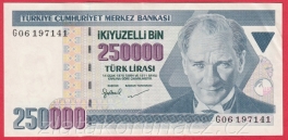 Turecko - 250.000 Lirasi 1970