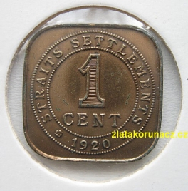 Straits Settlements - 1 cent 1920