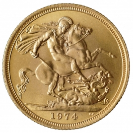 Zlatá mince Anglie - 1 Sovereign 1974