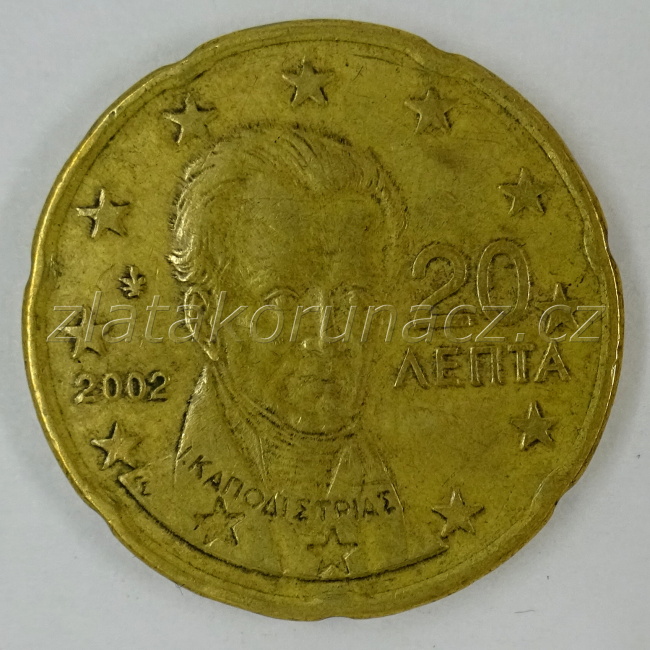 Řecko - 20 Cent 2002 - Numismatika Zlatá Koruna Ostrava