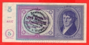 5 korun b.l. (1938) A 037-ruční přetisk