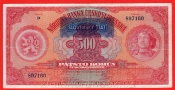 500,- Ks 1929 přetisk D