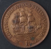 Afrika jižní (Jihoafrická rep.) - 1 penny 1934