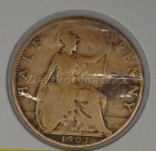 Anglie - 1/2 penny 1907