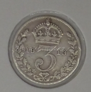 Anglie - 3 pence 1913