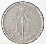 Belgické Kongo - 1 frank  1927