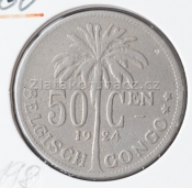 Belgické Kongo - 50 centimes 1924