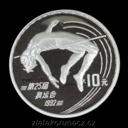 Čína - 10 yuan 1992 Skok vysoký