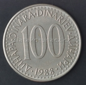 Jugoslávie - 100 dinar 1988