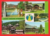 Lázně Karlova studánka-Léčebný ústav Libuše,Slezský dům,centrum lázní, lázeňs.park
