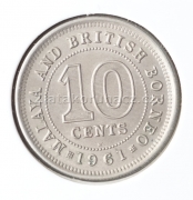 Malaya & Brit. Borneo - 10 cents 1961 H