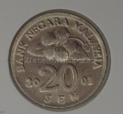 Malaysie - 20 sen 2001