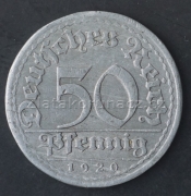 Německo - 50 Pfennig Reich 1920 J