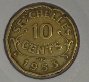 Seychelles - 10 cents 1953