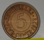 Seychelles - 5 cents 1971